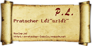 Pratscher László névjegykártya